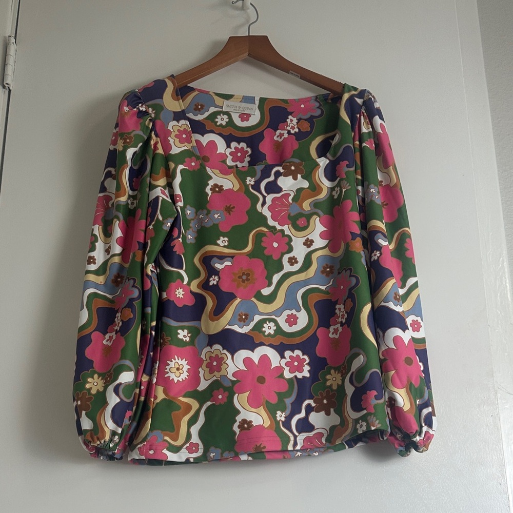 Smith & Quinn 60s Retro Floral Multicolor Women's Top